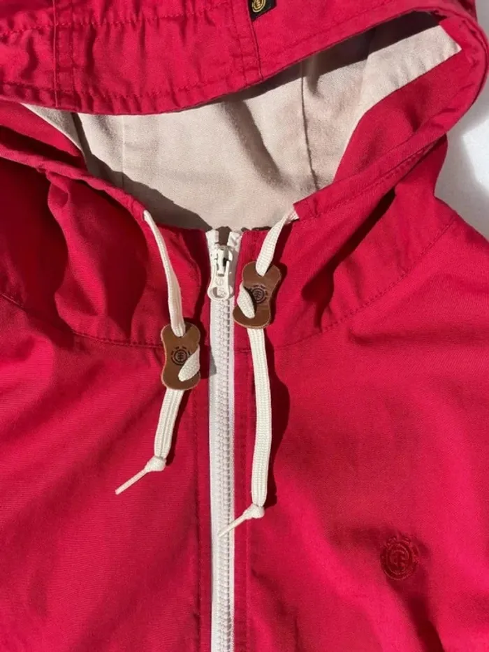 Element windbreaker jacket hoodie red navy blue Mens S - photo numéro 4