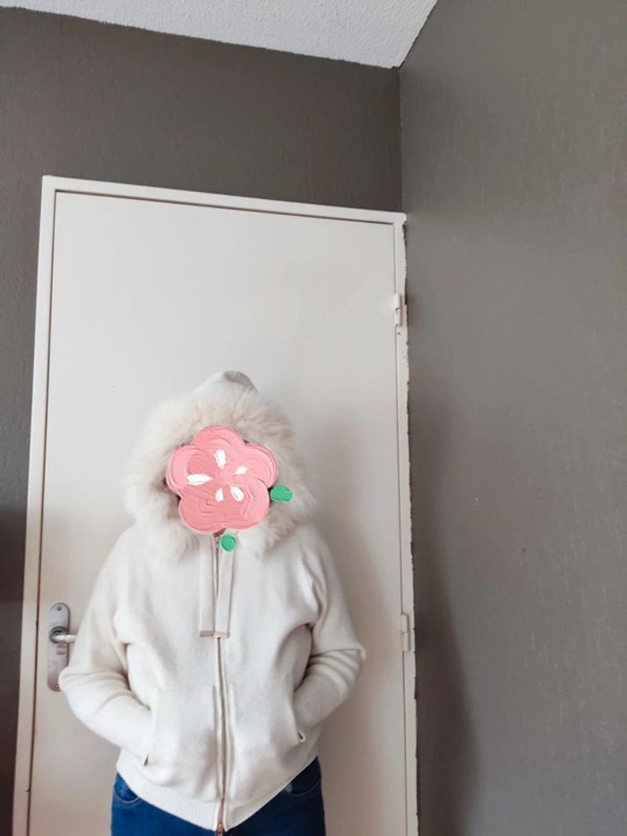 Gilet/ veste capuche fourrure t3