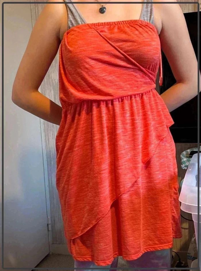 Magnifique  robe  corail  taille xl/42