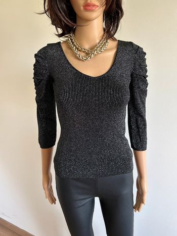 Pull noir et argenté pailleté Morgan taille S jamais porté