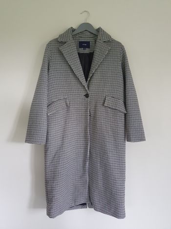 Manteau long pied de poule Kiabi M