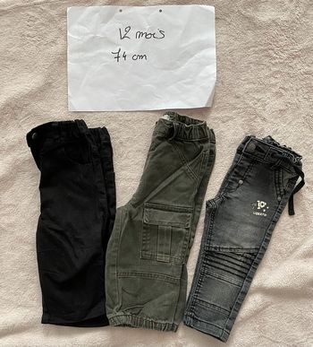 Lot de 3 pantalons - Kimbaloo, Liberto, In extenso - 12 mois - TBE