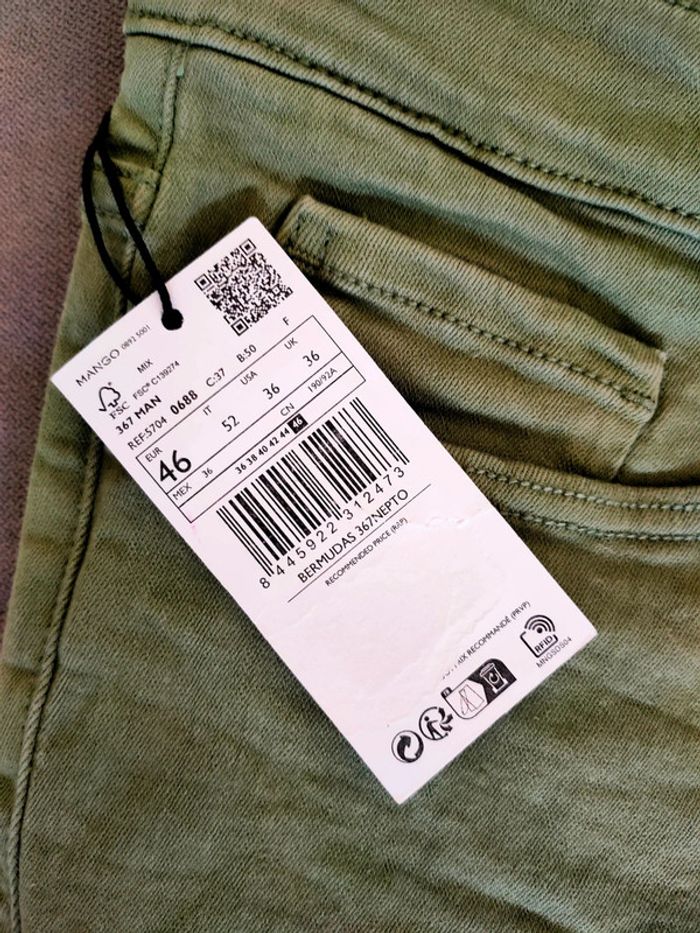 Short en jean kaki Mango - photo numéro 2