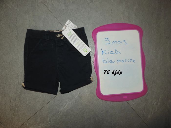 short kiabi taille 9 mois neuf