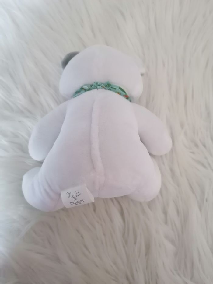 Peluche ou doudou ourson blanc Musti de mustela - photo numéro 2