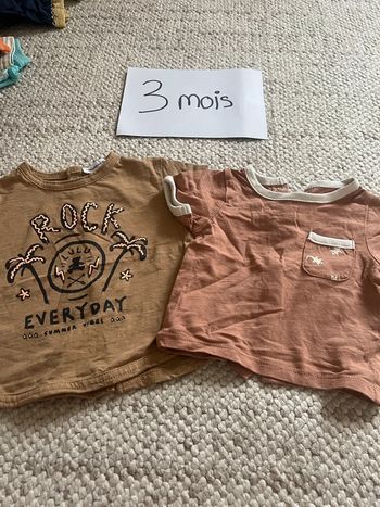 Lot tee shirt 3 mois