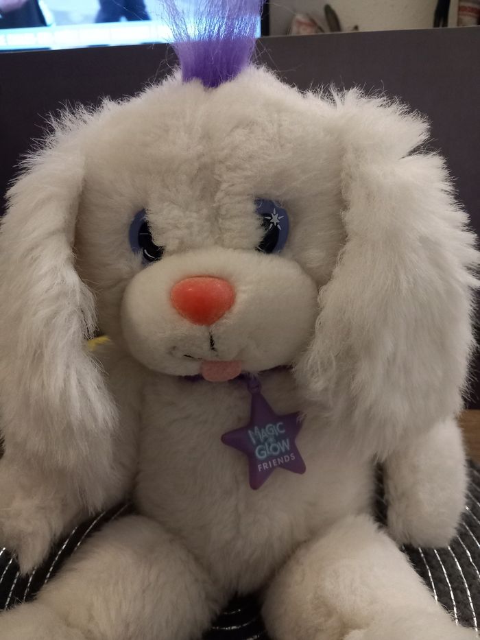 Peluche lapin vintage magic glow friends idéal applause 1992 - photo numéro 2