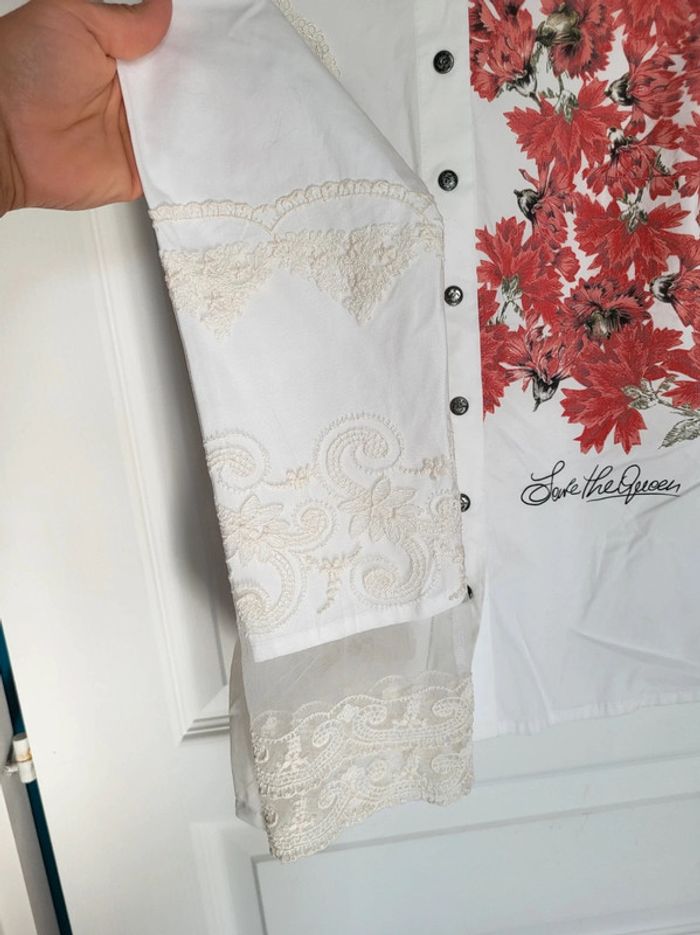 Chemise imprimé fleur avec dentelle taille M Save the queen - photo numéro 7