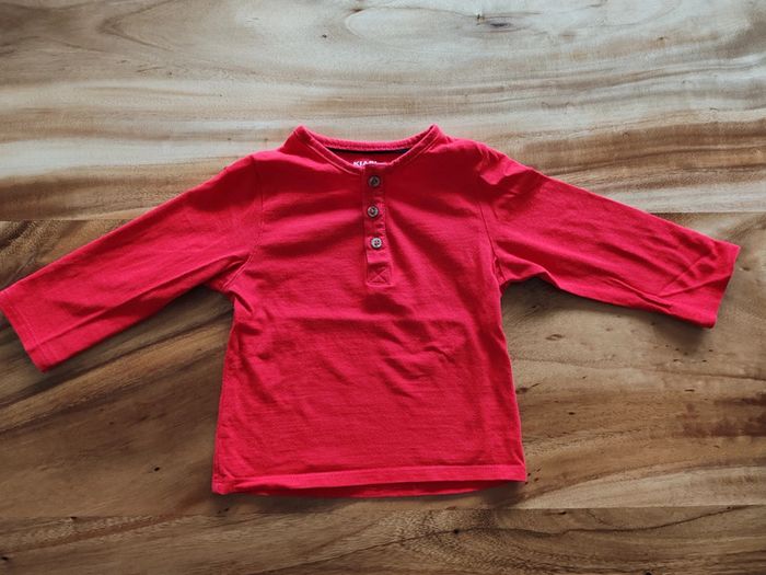 Tee shirt manches longues rouge - photo numéro 3