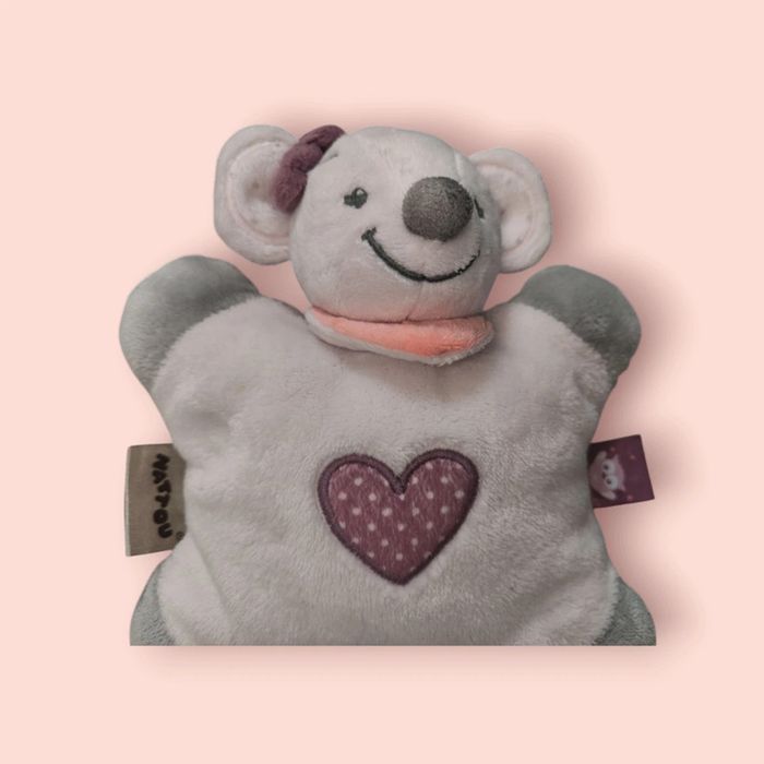 Doudou souris cœur nattou