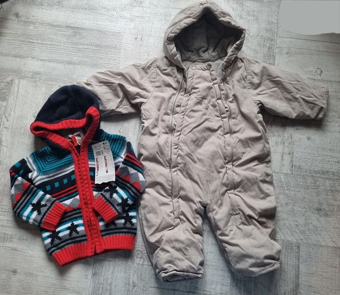 Combipilote cyrillus et veste à capuche neuve 6 mois