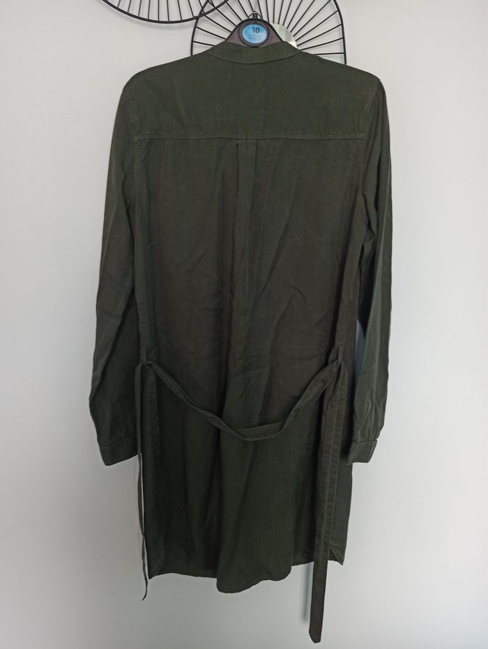 Robe chemise vert kaky - photo numéro 2