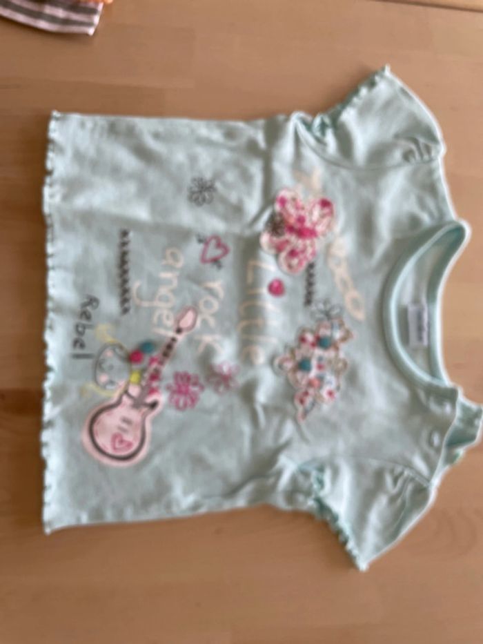 Lot de 9 tee shirt MC fille 12 mois multimarque - photo numéro 7