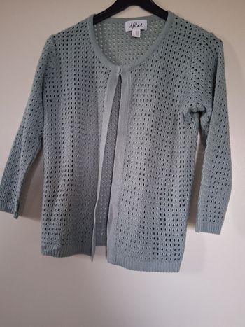 Gilet ajouré vert " t- 34-36"