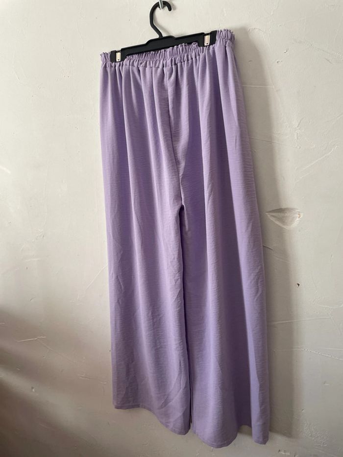 Pantalon en lin violet 725 - photo numéro 4
