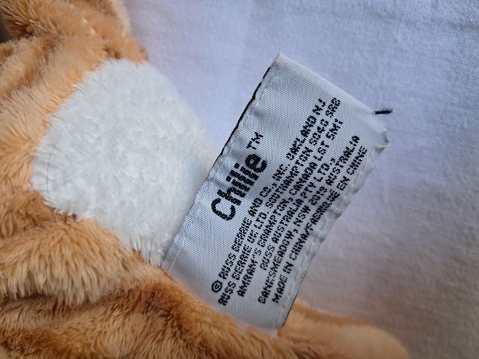 Peluche nounours chat roux orange tigré yeux verts Chilie Russ Berrie - photo numéro 10