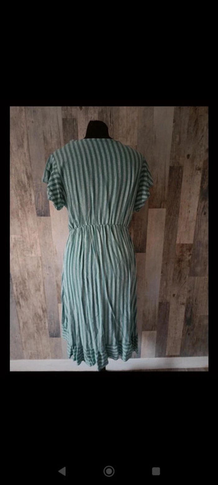 Robe neuve en viscose Bleu/vert - photo numéro 4