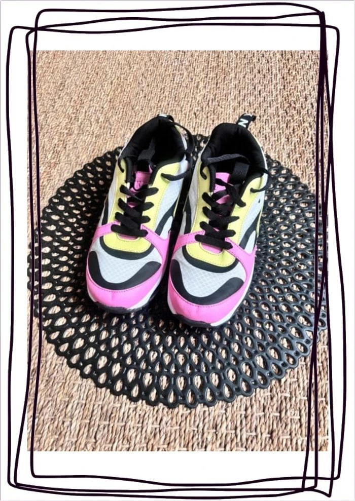 Baskets rose jaune dkny - photo numéro 2