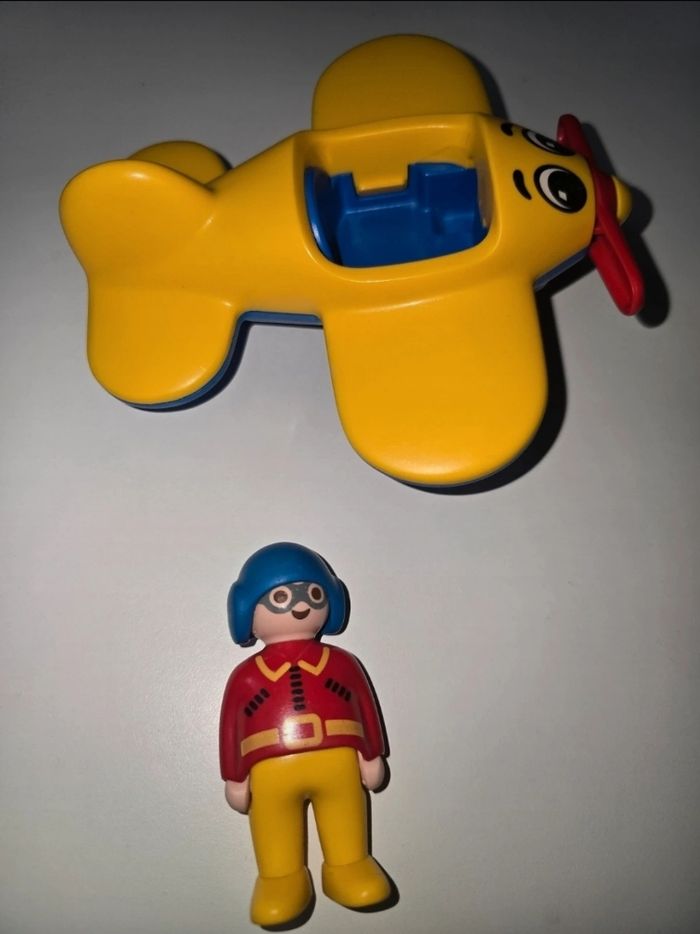 123 playmobil lot de 3 véhicules avion, cabriolet et fusée - photo numéro 3