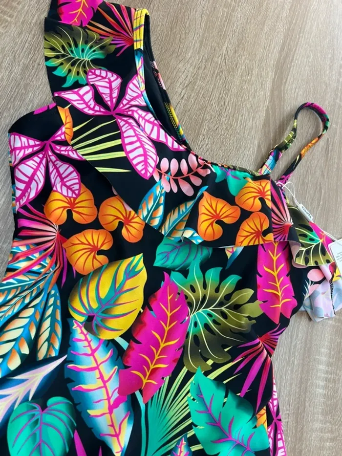 Maillot femme maillot de bain une pièce femme taille 38 maillot fleurie - photo numéro 2