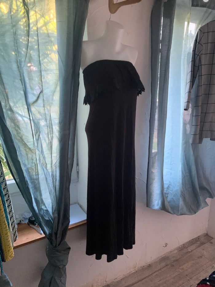 Robe longue noire taille 34 sans bretelles - photo numéro 3
