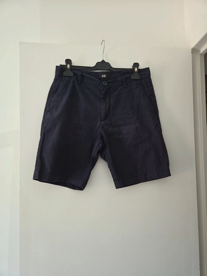 Bermuda short homme bleu marine bon état taille 46, h&m
