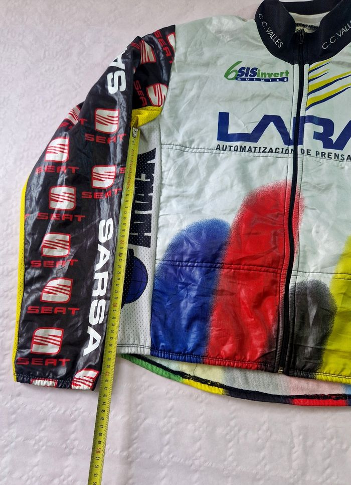 Veste cyclisme vintage , C.C Valles , sponso Seat , taille M - photo numéro 4