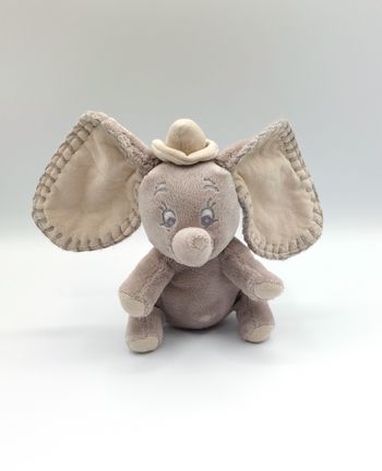 Peluche doudou éléphant DUMBO Disney Nicotoy gris écru 20 cm