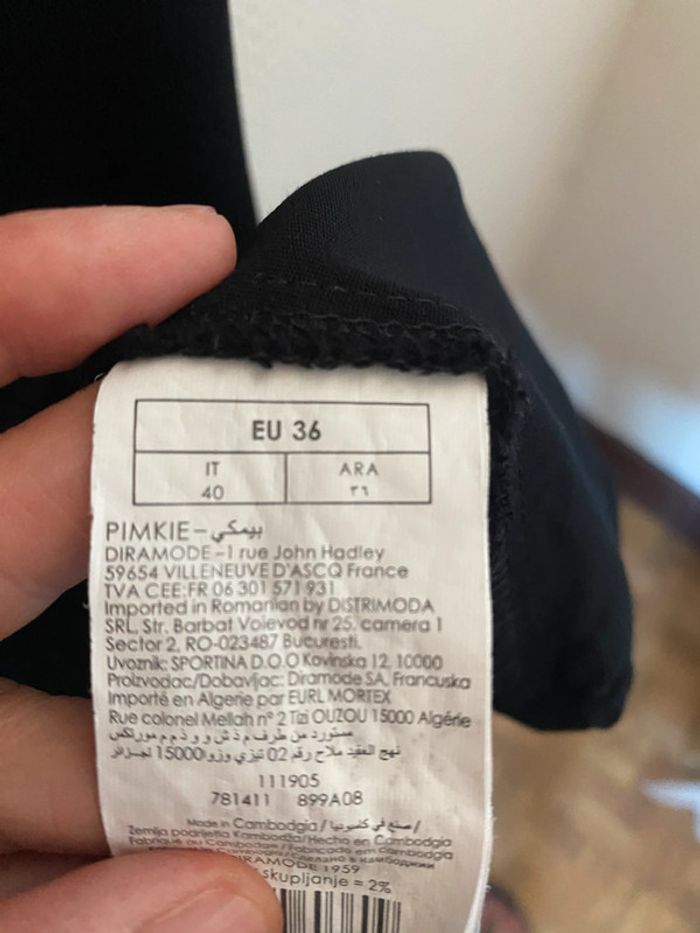 Petite robe noir avec petites manches bouffantes Pinkie 36 - photo numéro 7