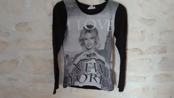 Tee-shirt noir et blanc 10 ans
