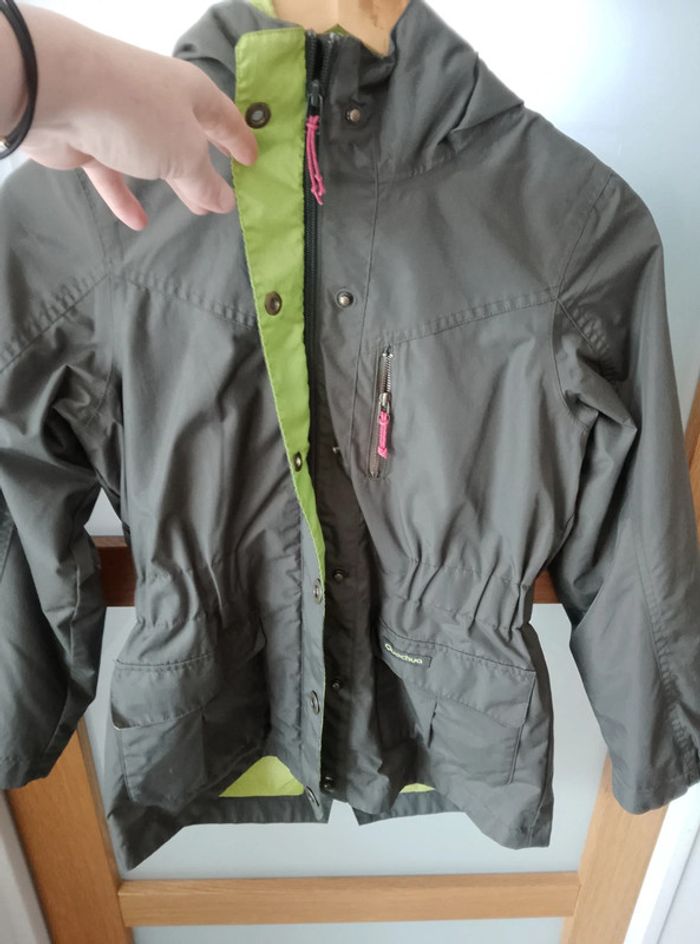 Manteau Veste longue doublée à capuche - Fille 10 ans - photo numéro 5