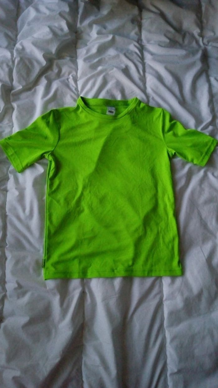 Tee-shirt anti uv vert fluo