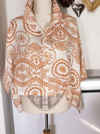 🍊 orangeade 🍹 chemise oversize 💯 lin 🌱 asymétrique