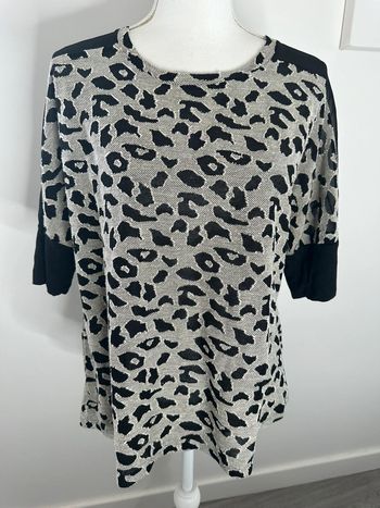 Blouse léopard grise et noire Bréal T44 2XL