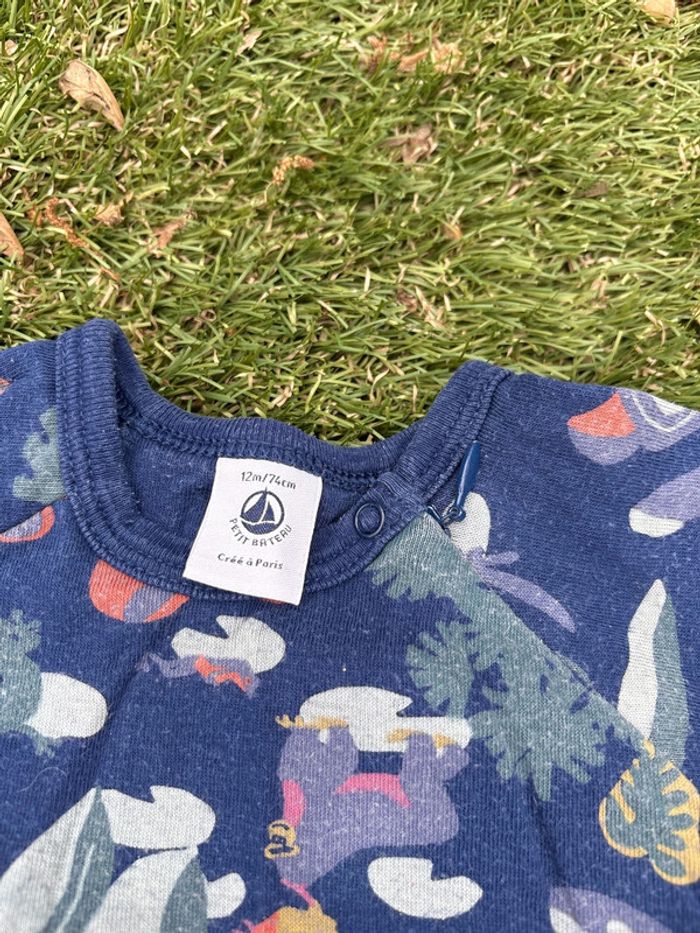 Lot de 2 pyjamas Petit bateau en 12 mois - photo numéro 2