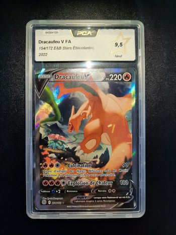 Carte Pokémon Dracaufeu V FA 154/172 Alternative Stars Étincelantes EB9 PCA 9,5 épée et bouclier fr