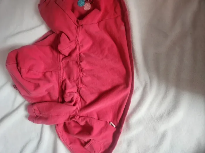 Magnifique lot bébé fille rose motif liberty jogging sweat salopette bandeau haut Dpam 9 mois - photo numéro 5