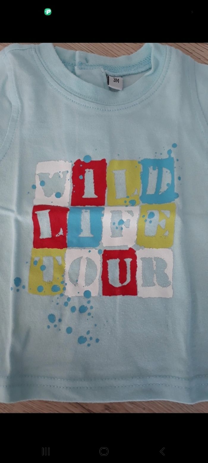 Tee shirt bleu ciel - photo numéro 2