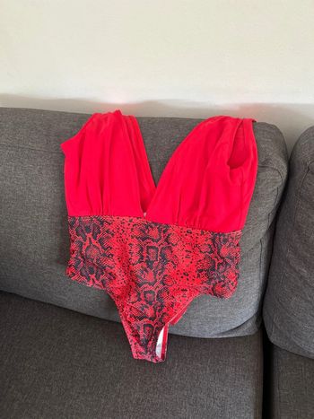 Maillot 1 pièce effet serpent