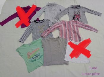 Lot de t shirts 5 ans fille