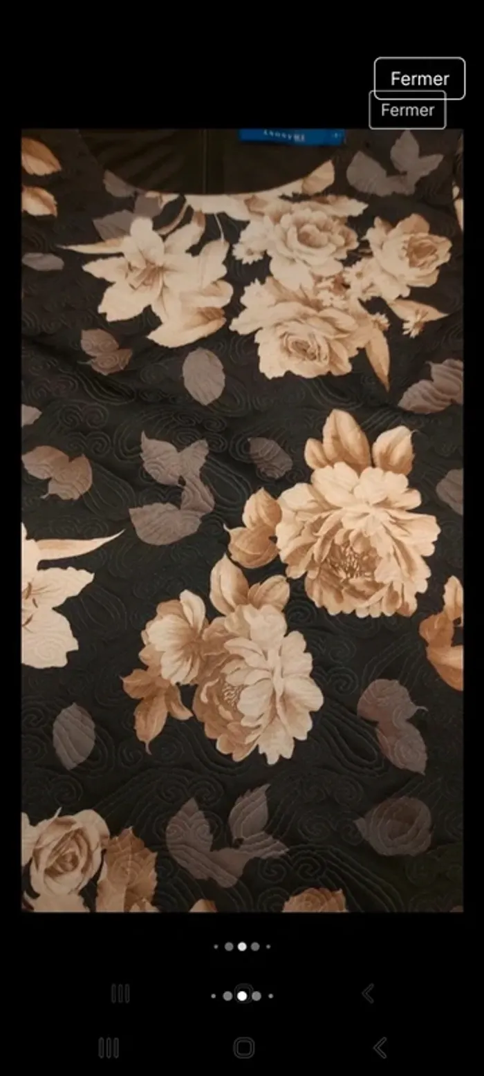 Jolie Robe Anonyme noir fleuries taille S 36 - photo numéro 7