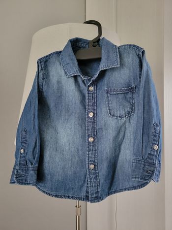 Chemise manches longues en jean's OVS taille 9/12 mois
