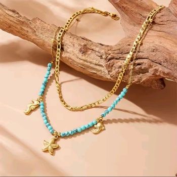 Collier océan bleu ✅