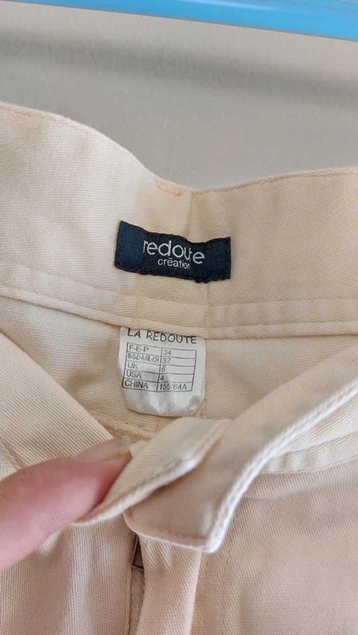Pantalon slim beige La redoute taille 34 Neuf - photo numéro 3
