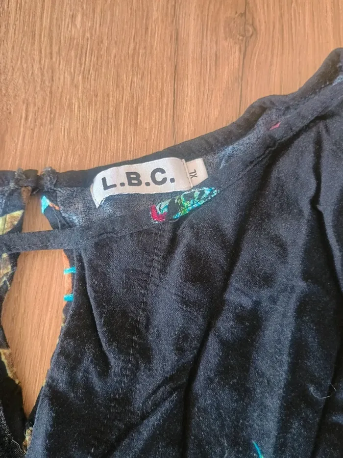 Robe noire imprimée papillons – L.B.C – Taille XL - photo numéro 4