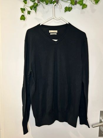 Pull noir col V