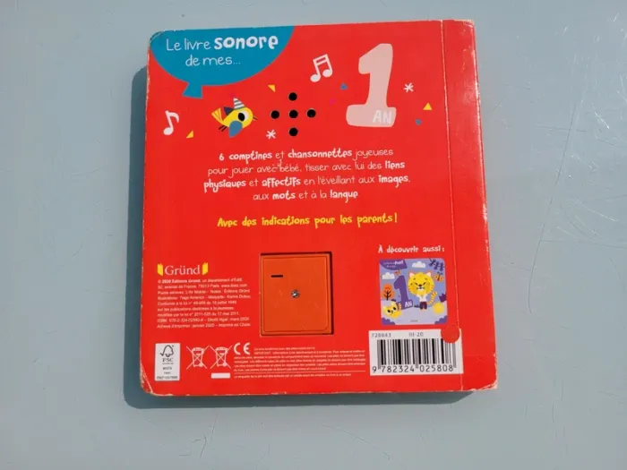 🎁 Le livre sonore de mes 1 an 🎂 Gründ - photo numéro 9