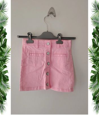 Jupe denim rose 8 ans