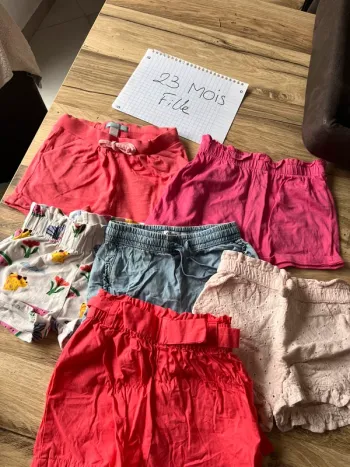 Lot de short bébé fille