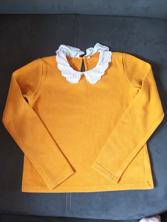 Pull Fille 8 ans joli col